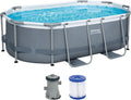 Piscine Hors Sol Bestway Steel Pro Max - 305x200x84 cm - Couleur Grise