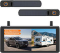 Caméra de Recul Solaire sans Fil AUTO-VOX 7.2" avec Écran DVR, Installation Rapide en 2 Minutes, 1080P, Compatible avec 2 Caméras, Étanche IP69K pour Véhicules