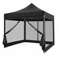Tonnelle Pliante Extérieure Imperméable 3x3m avec Parois Latérales en Maille