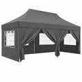 Tonnelle Pliante 3x6 avec Hauteur Intérieure Supplémentaire, Toile Imperméable, Robuste et Durable, Idéale pour Jardin et Camping