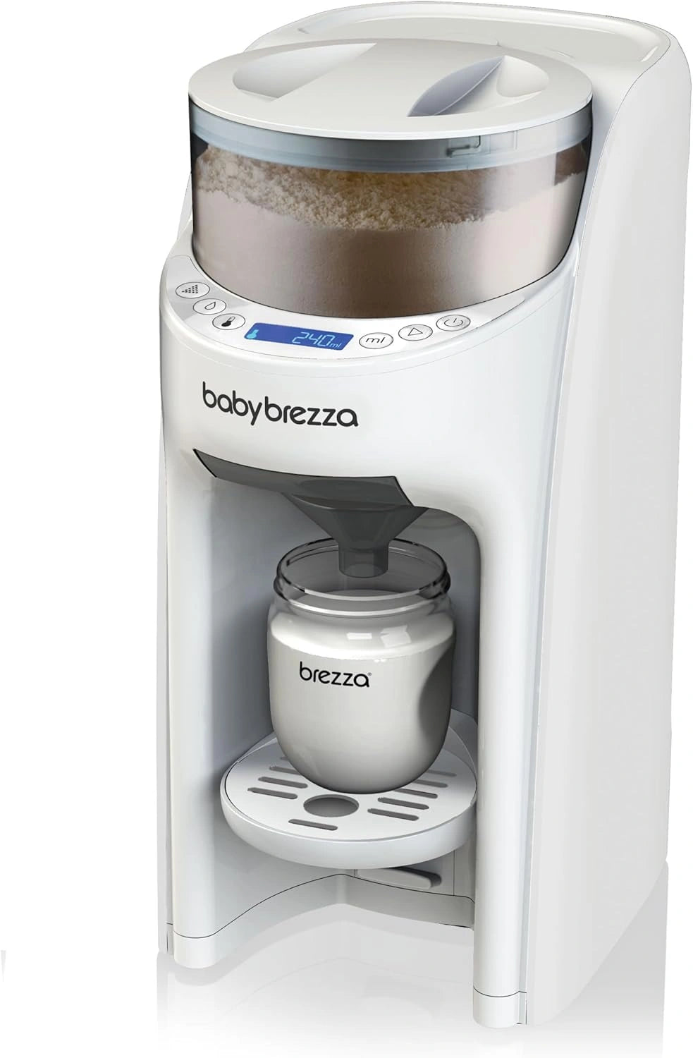 Machine à Préparer des Biberons Automatique Baby Brezza - Mélangeur Instantané de Lait en Poudre Blanc
