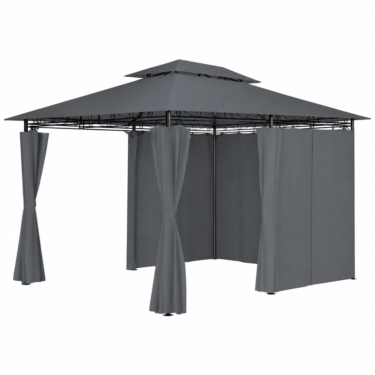 Grande tonnelle de jardin imperméable avec rideaux inclus