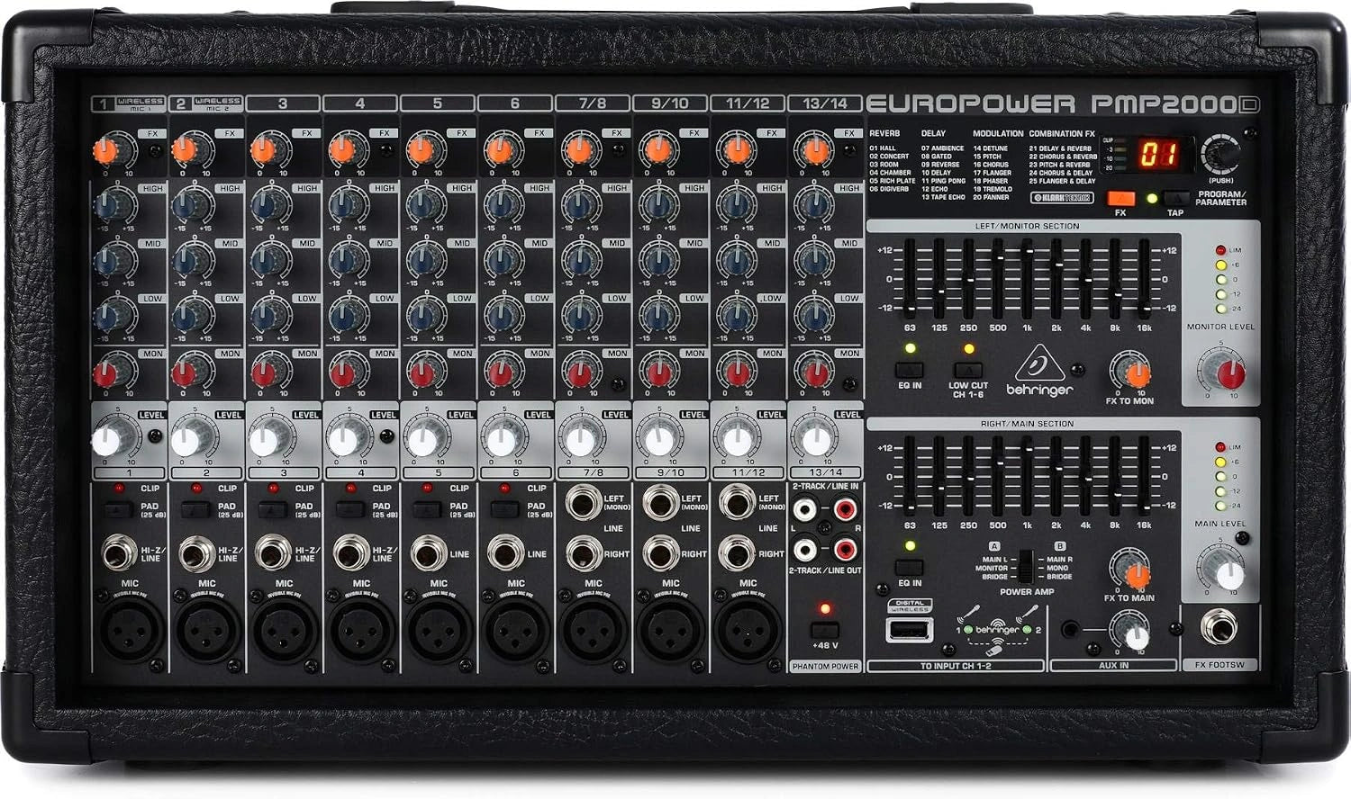 Console de Mixage Amplifiée Behringer EUROPOWER PMP2000D