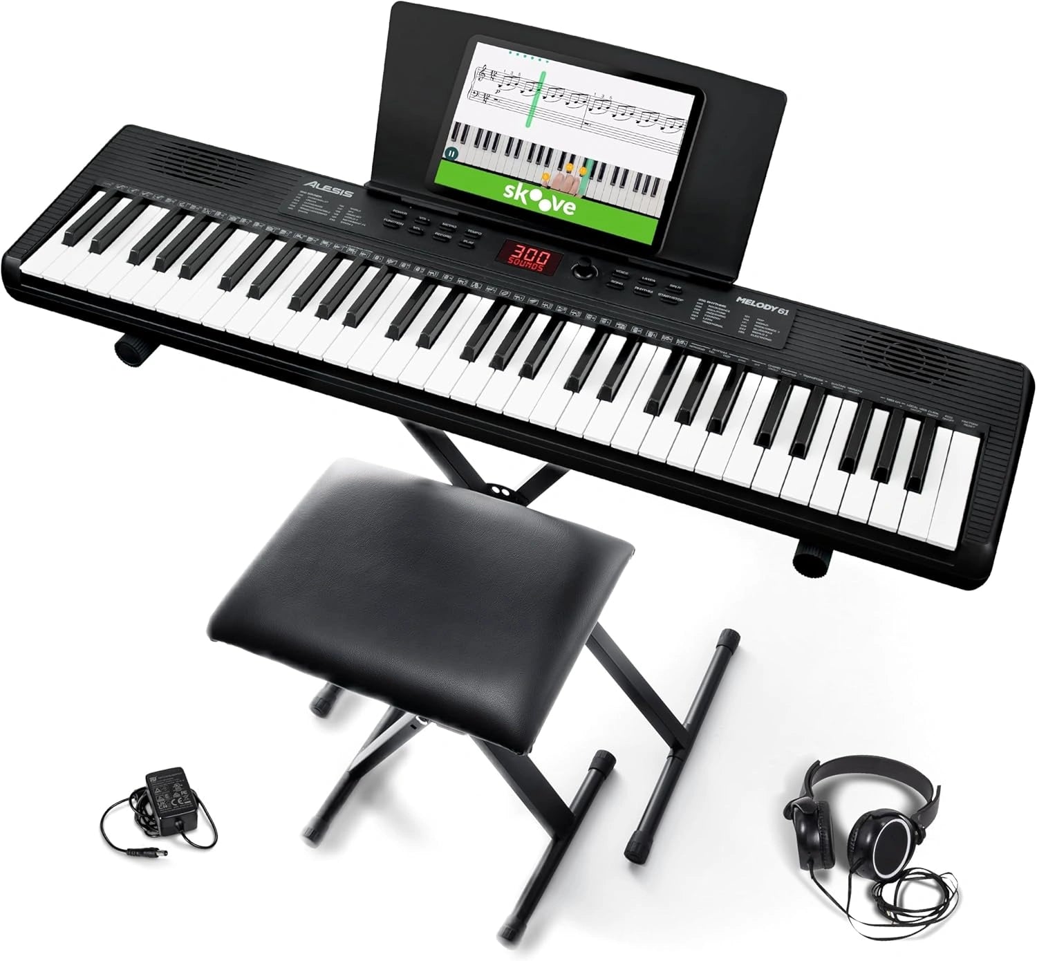 Clavier Numérique 61 Touches Alesis Melody avec Accessoires pour Débutants