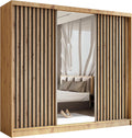 Armoire Artisan en Chêne Noir, L240 cm