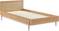 Lit Enfant Pablo Rose avec Cannage 90x190 cm avec Sommier Inclus
